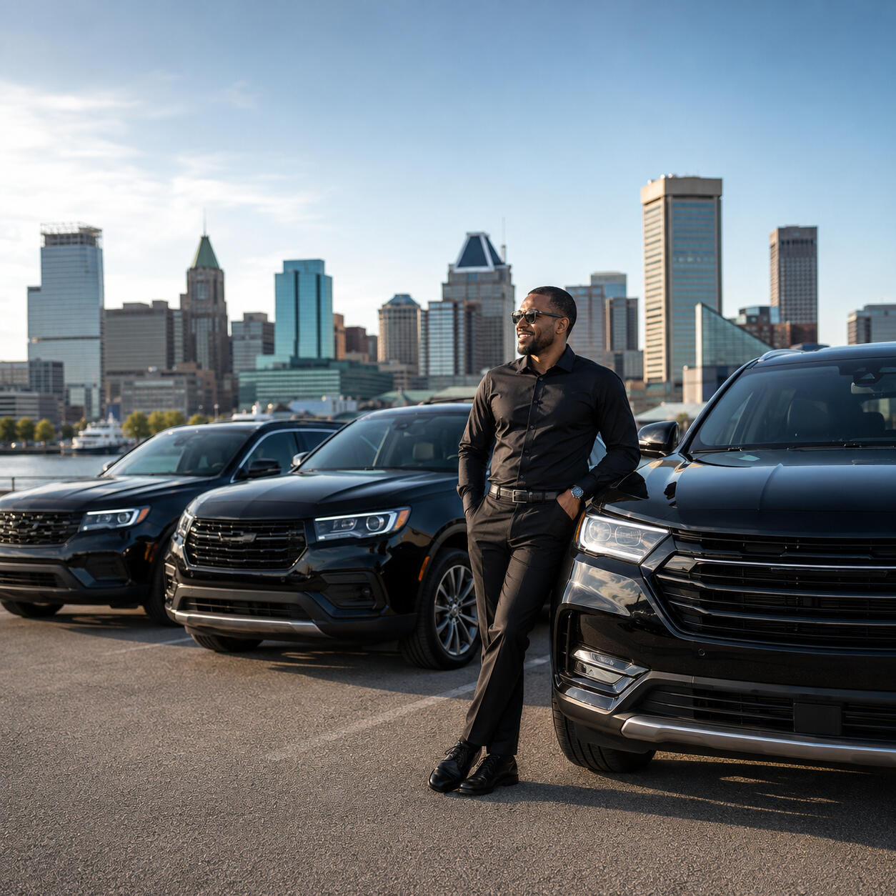 gosolid-transport-private-driver-toronto.jpg Professional driver standing beside a clean car offering airport and private transport services in Toronto